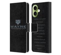 Head Case Designs sous Licence Officielle Batman DC Comics Wayne Industries Logo Dualité Étui Portefeuille en Cuir Compatible avec Apple iPhone 17