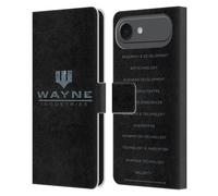 Head Case Designs sous Licence Officielle Batman DC Comics Wayne Industries Logo Dualité Étui Portefeuille en Cuir Compatible avec Apple iPhone 17 Air