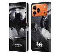 Head Case Designs sous Licence Officielle Batman Returns Logo Surdimensionné Art Clé Étui Portefeuille en Cuir Compatible avec Apple iPhone 17 Pro Max