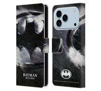 Head Case Designs sous Licence Officielle Batman Returns Logo Surdimensionné Art Clé Étui Portefeuille en Cuir Compatible avec Apple iPhone 17 Pro