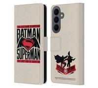 Head Case Designs sous Licence Officielle Batman V Superman: Dawn of Justice Typographie Graphiques Étui Portefeuille en Cuir Compatible avec Samsung Galaxy S26 Plus