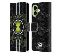 Head Case Designs Sous licence officielle Ben 10 : Alien Force Omnitrix Graphics Étui portefeuille en cuir compatible avec Apple iPhone 17