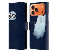Head Case Designs sous Licence Officielle Beth Wilson Boo Halloween Ghost Chats Doodle 2 Étui Portefeuille en Cuir Compatible avec Apple iPhone 17 Pro Max