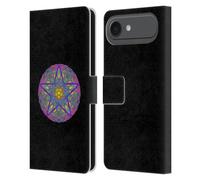 Head Case Designs sous Licence Officielle Beth Wilson Pagan Wicca Pentacle Noeud Celtique Étoiles Étui Portefeuille en Cuir Compatible avec Apple iPhone 17 Air