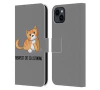Head Case Designs sous Licence Officielle Beth Wilson Thérapeute Chats Doodle 2 Étui Portefeuille en Cuir Compatible avec Apple iPhone 15 Plus