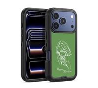 Head Case Designs sous Licence Officielle Billie Eilish Album Pochoir Vert Happier Than Ever Étui Antichoc Ultra-Blindé Compatible avec Apple iPhone 17 Pro