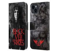 Head Case Designs sous Licence Officielle Black Veil Brides CC Membres de Bande Étui Portefeuille en Cuir Compatible avec Apple iPhone 15 Plus
