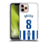Head Case Designs sous Licence Officielle Brighton FC Brajan Gruda 2025/26 Joueurs Home Kit Coque en Gel [Qualité Militaire] Compatible avec Apple iPhone 11 Pro Et Compatible avec MagSafe