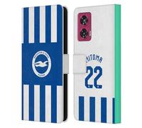Head Case Designs sous Licence Officielle Brighton & Hove Albion F.C Kaoru Mitoma 2025/26 Joueurs Home Kit Étui Portefeuille en Cuir Compatible avec Motorola Edge 50 Fusion