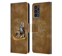 Head Case Designs sous Licence Officielle Brigid Ashwood Hibou Sagesse Celtiques Étui Portefeuille en Cuir Compatible avec Samsung Galaxy A13 (2022)
