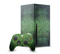 Head Case Designs Sous Licence Officielle Brigid Ashwood Trèfle Irlandais Mélange d'art Enveloppement De Console De Jeu Et Skins Pour Manette De Jeu Ensemble compatible avec Xbox Series X