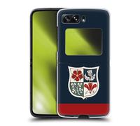 Head Case Designs sous Licence Officielle British and Irish Lions Bleu Héritage Badge Coque Dure pour l'arrière Compatible avec Motorola Razr 2022