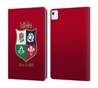 Head Case Designs sous Licence Officielle British and Irish Lions Dégradé Badge Étui Portefeuille en Cuir Compatible avec Apple iPad Air 11 2020/2022/2024/2025