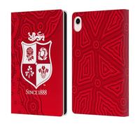 Head Case Designs sous Licence Officielle British and Irish Lions Motifs Badge Étui Portefeuille en Cuir Compatible avec Apple iPad Mini (2021/2024)