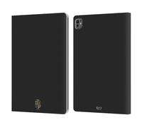 Head Case Designs sous Licence Officielle British and Irish Lions Noir et Or Badge Étui Portefeuille en Cuir Compatible avec Apple iPad Pro 13 M4 2024