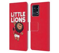 Head Case Designs sous Licence Officielle British and Irish Lions Petits Lions Badge Étui Portefeuille en Cuir Compatible avec Moto Edge 40 Pro/Plus 2023