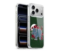 Head Case Designs sous Licence Officielle Cat Coquillette Hippo and African Violet Faune Tropicale Coque en Gel [Qualité Militaire] Compatible avec Apple iPhone 17 Pro Max Et Compatible avec MagSafe