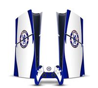 Head Case Designs sous Licence Officielle Chelsea FC Détails latéraux Art Vinyle Autocollant De Jeu Peau Compatible avec Sony PlayStation 5 PS5 Slim Digital Edition Console & DualSense Controller
