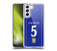 Head Case Designs sous Licence Officielle Chelsea FC Maxence Lacroix 2026/27 Players Home Kit 1st Group Coque en Gel Compatible avec Samsung Galaxy S21 5G Et Compatible avec MagSafe