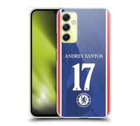 Head Case Designs sous Licence Officielle Chelsea Football Club Andrey Santos 2025/26 Joueurs Maillot Domicile 2e Groupe Coque Dure pour l'arrière Compatible avec Samsung Galaxy A34 5G