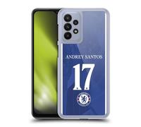Head Case Designs sous Licence Officielle Chelsea Football Club Andrey Santos 2025/26 Joueurs Maillot Domicile 2e Groupe Coque Dure pour l'arrière Compatible avec Samsung Galaxy A23 / 5G (2022)
