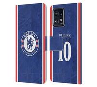 Head Case Designs sous Licence Officielle Chelsea Football Club Cole Palmer 2025/26 Joueurs Home Kit Étui Portefeuille en Cuir Compatible avec Moto Edge 40 Pro/Plus 2023