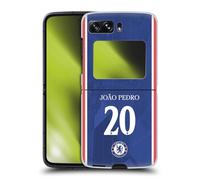 Head Case Designs sous Licence Officielle Chelsea Football Club João Pedro 2025/26 Joueurs Maillot Domicile 2e Groupe Coque Dure pour l'arrière Compatible avec Motorola Razr 2022