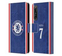 Head Case Designs sous Licence Officielle Chelsea Football Club Pedro NETO 2025/26 Joueurs Home Kit Étui Portefeuille en Cuir Compatible avec Sony Xperia 5 IV
