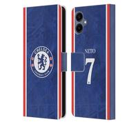 Head Case Designs sous Licence Officielle Chelsea Football Club Pedro NETO 2025/26 Joueurs Home Kit Étui Portefeuille en Cuir Compatible avec Samsung Galaxy A06 4G