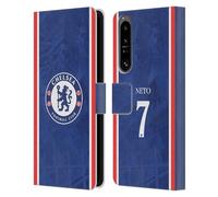 Head Case Designs sous Licence Officielle Chelsea Football Club Pedro NETO 2025/26 Joueurs Home Kit Étui Portefeuille en Cuir Compatible avec Sony Xperia 1 IV
