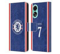 Head Case Designs sous Licence Officielle Chelsea Football Club Pedro NETO 2025/26 Joueurs Home Kit Étui Portefeuille en Cuir Compatible avec Oppo A78 4G
