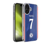 Head Case Designs sous Licence Officielle Chelsea Football Club Pedro NETO 2025/26 Joueurs Home Kit Coque en Gel [Protection de Qualité Militaire] Compatible avec Apple iPhone 17