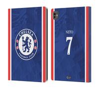 Head Case Designs sous Licence Officielle Chelsea Football Club Pedro NETO 2025/26 Joueurs Home Kit Étui Portefeuille en Cuir Compatible avec Apple iPad Pro 11 M4 2024