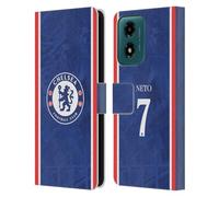 Head Case Designs sous Licence Officielle Chelsea Football Club Pedro NETO 2025/26 Joueurs Home Kit Étui Portefeuille en Cuir Compatible avec Motorola Moto G04/G04s/G24 4G