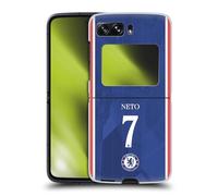 Head Case Designs sous Licence Officielle Chelsea Football Club Pedro NETO 2025/26 Joueurs Maillot Domicile 1er Groupe Coque Dure pour l'arrière Compatible avec Motorola Razr 2022