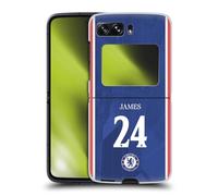Head Case Designs sous Licence Officielle Chelsea Football Club Reece James 2025/26 Joueurs Maillot Domicile 1er Groupe Coque Dure pour l'arrière Compatible avec Motorola Razr 2022