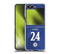 Head Case Designs sous Licence Officielle Chelsea Football Club Reece James 2025/26 Joueurs Maillot Domicile 1er Groupe Coque Dure pour l'arrière Compatible avec Samsung Galaxy Z Flip6