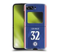 Head Case Designs sous Licence Officielle Chelsea Football Club Tyrique George 2025/26 Joueurs Maillot Domicile 2e Groupe Coque Dure pour l'arrière Compatible avec Motorola Razr 2022