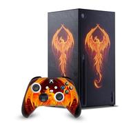 Head Case Designs Sous Licence Officielle Christos Karapanos Dragon Phénix Mix Art Enveloppement De Console De Jeu Et Skins Pour Manette De Jeu Ensemble compatible avec Xbox Series X