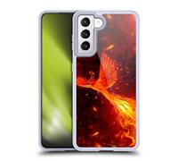 Head Case Designs sous Licence Officielle Christos Karapanos Flammes Immortelles Phénix Coque en Gel [Protection de Qualité Militaire] Compatible avec Samsung Galaxy S21 5G Et Compatible avec MagSafe