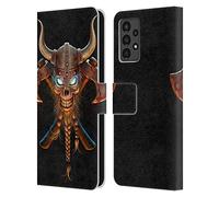 Head Case Designs sous Licence Officielle Christos Karapanos Viking Horreur 4 Étui Portefeuille en Cuir Compatible avec Samsung Galaxy A13 (2022)
