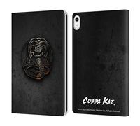 Head Case Designs sous Licence Officielle Cobra Kai Logo en Métal Graphiques Étui Portefeuille en Cuir Compatible avec Apple iPad 10.9 2022/2025