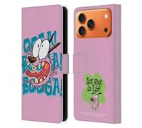 Head Case Designs sous Licence Officielle Courage The Cowardly Dog Effrayée Graphiques Étui Portefeuille en Cuir Compatible avec Apple iPhone 17 Pro Max