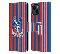 Head Case Designs sous Licence Officielle Crystal Palace FC Brennan Johnson 2025/26 Joueurs Home Kit Étui Portefeuille en Cuir Compatible avec Apple iPhone 15