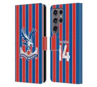 Head Case Designs sous Licence Officielle Crystal Palace FC Jean-Philippe Mateta 2025/26 Joueurs Home Kit Étui Portefeuille en Cuir Compatible avec Samsung Galaxy S24 Ultra 5G
