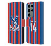 Head Case Designs sous Licence Officielle Crystal Palace FC Jean-Philippe Mateta 2025/26 Joueurs Home Kit Étui Portefeuille en Cuir Compatible avec Samsung Galaxy S23 Ultra 5G
