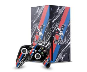 Head Case Designs Sous Licence Officielle Crystal Palace FC Marbre Noir Art Du Logo Enveloppement De Console De Jeu Et Skins Pour Manette De Jeu Ensemble compatible avec Xbox Series X