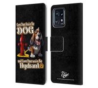 Head Case Designs sous Licence Officielle D.S. Valori Certains Jours Tu ES Le Chien Kitty Et Chiot Étui Portefeuille en Cuir Compatible avec Moto Edge 40 Pro/Plus 2023