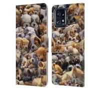 Head Case Designs sous Licence Officielle D.S. Valori Rêves De Chiots Kitty Et Chiot Étui Portefeuille en Cuir Compatible avec Moto Edge 40 Pro/Plus 2023