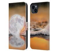 Head Case Designs sous Licence Officielle Dave Loblaw Moon Beach Au Bout du Monde Science-Fiction Et Surréalisme Étui Portefeuille en Cuir Compatible avec Apple iPhone 15 Plus